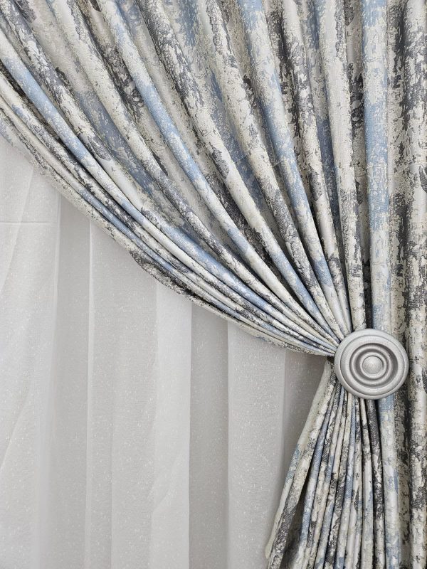 5m BABYP Brooklyn Blue Curtain only